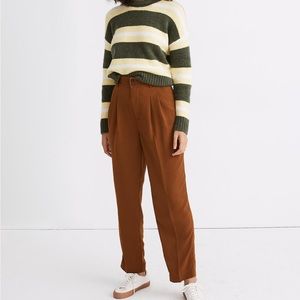 Madewell Drapey Pleated Taper Wide-Leg Pants